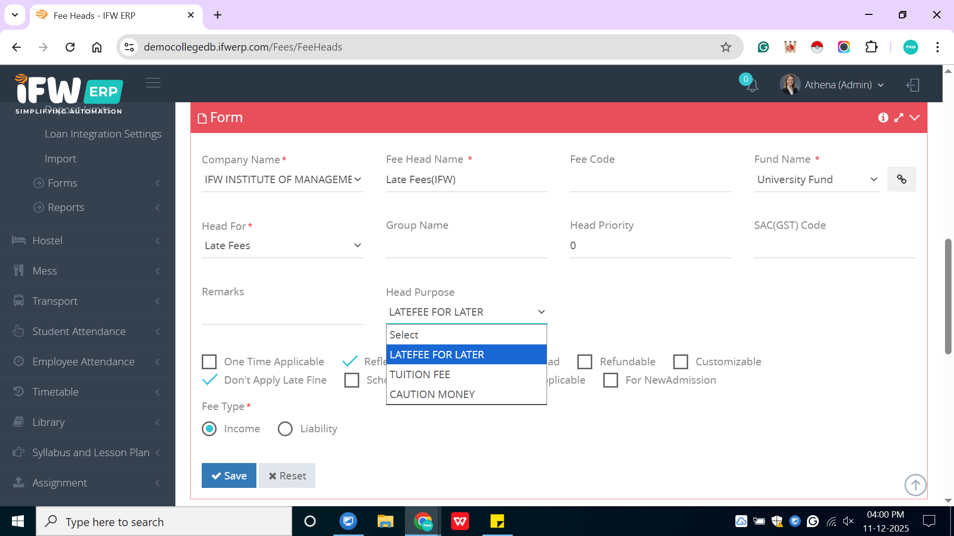 How to use the Late Fee For Later option?